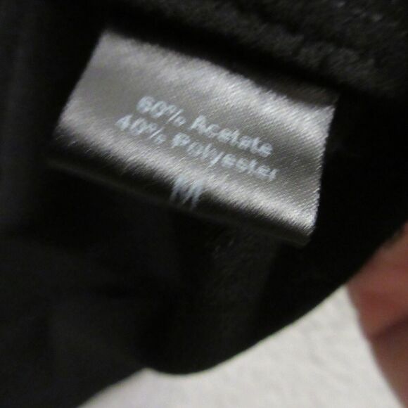 Jenni Kayne Womens Crepe‎ Georgette Shirt Top size M Polo Collar Blouse Black - Picture 3 of 9